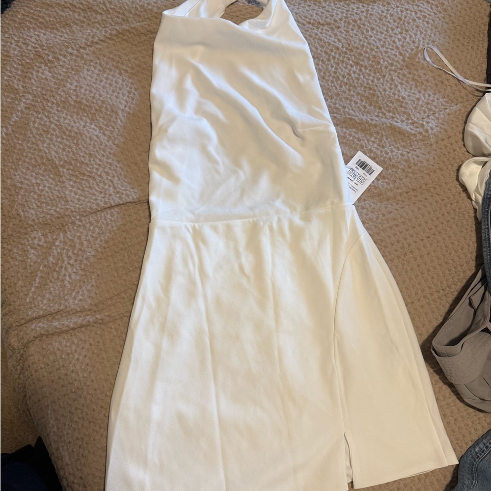 Evaline Mini Dress Cowl Neck Open Back